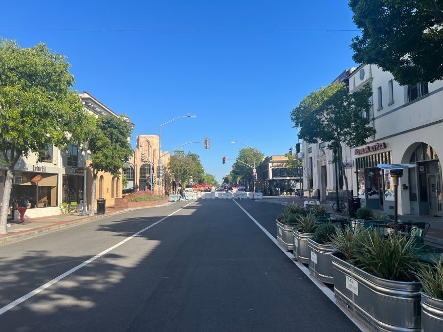 B Street in downtown San Mateo, California