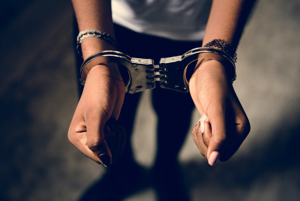 man arrested for a crime